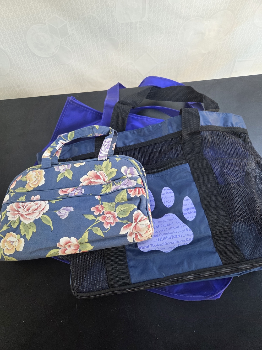 Floral Cosmetic Bags  Mesh Tote For Pets- Unbranded